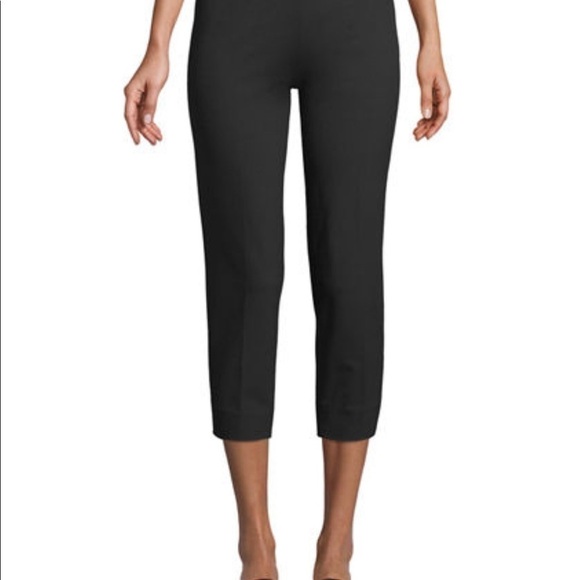 Piazza Sempione side zipper Made in Italy Straight-Leg Cropped Pants navy - Picture 1 of 14